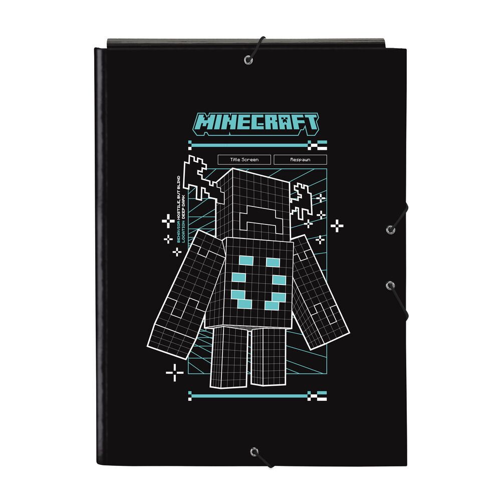 Minecraft Screen A4 cardboard binder with flaps Nerdscape