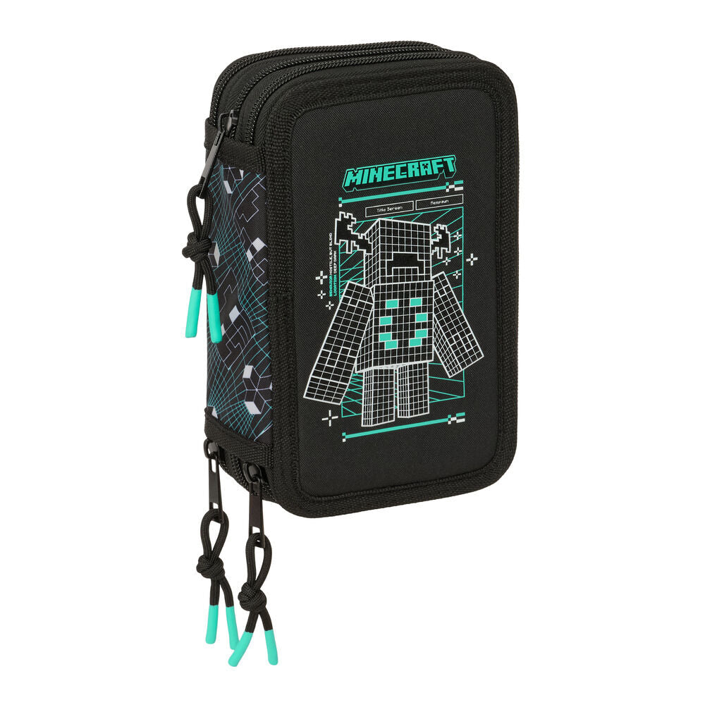 Minecraft Screen triple pencil case 37pcs Nerdscape