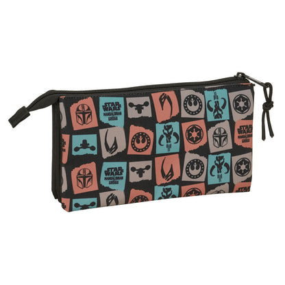 Star Wars Mandalorian & Grogu triple pencil case
