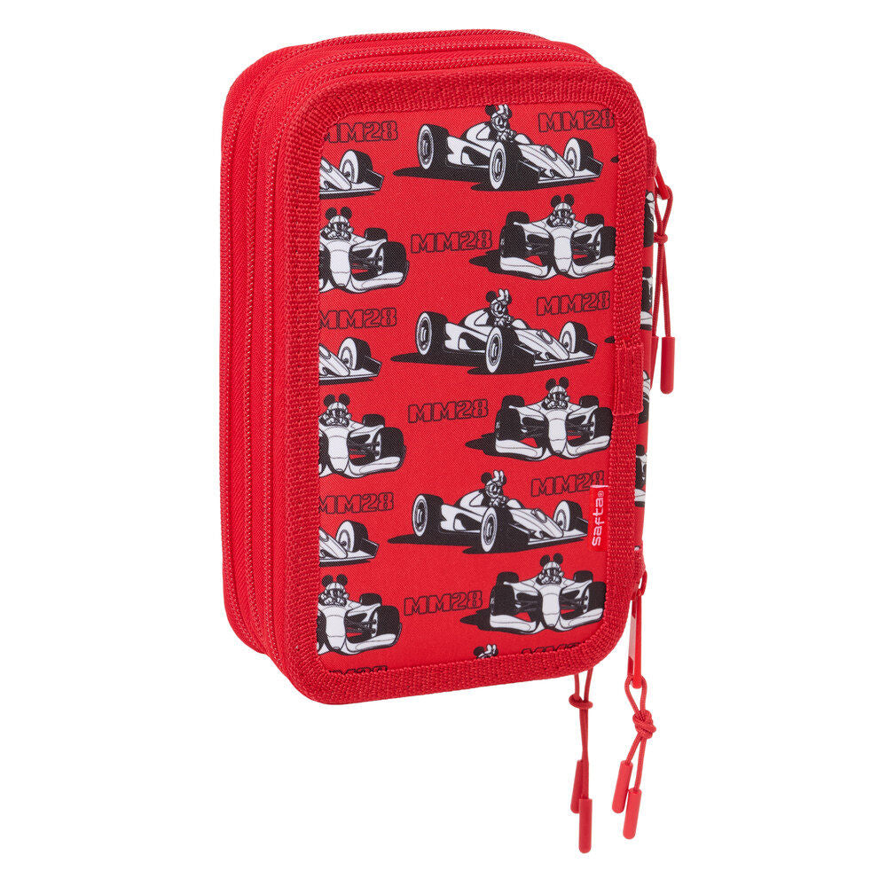 Disney Mickey & Friends Racing triple pencil case 37pcs Nerdscape