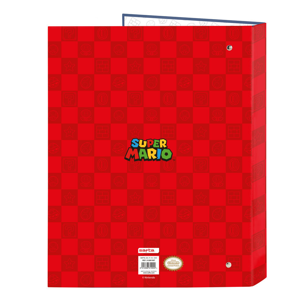 Super Mario A4 cardboard 4 rings binder Nerdscape