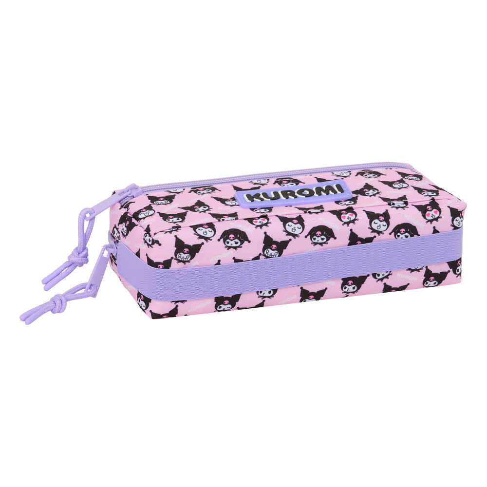Hello Kitty Kuromi triple pencil case