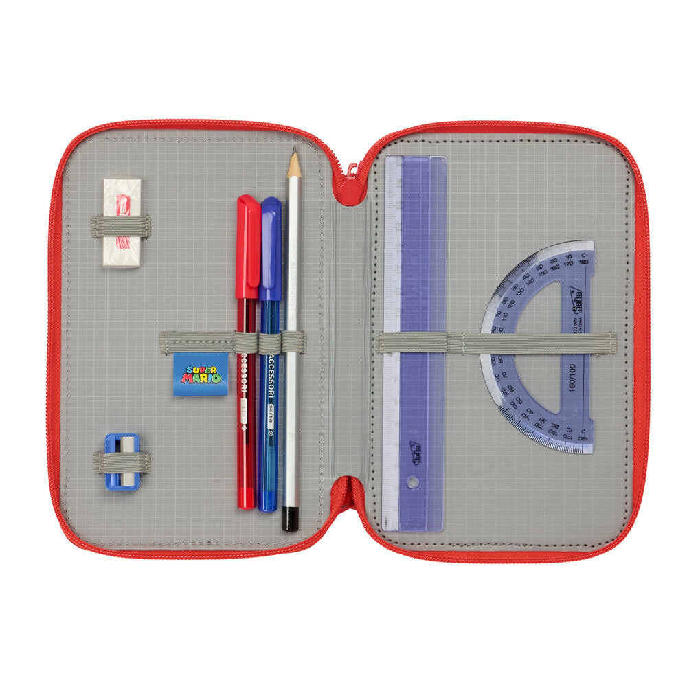 Super Mario triple pencil case 37pcs