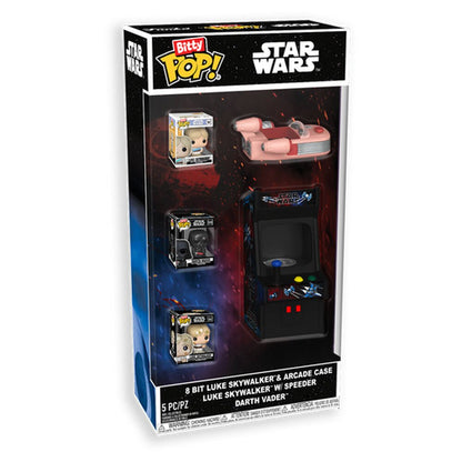 Bitty POP figure Star Wars 8 Bit Luke Skywalker & Arcade Case