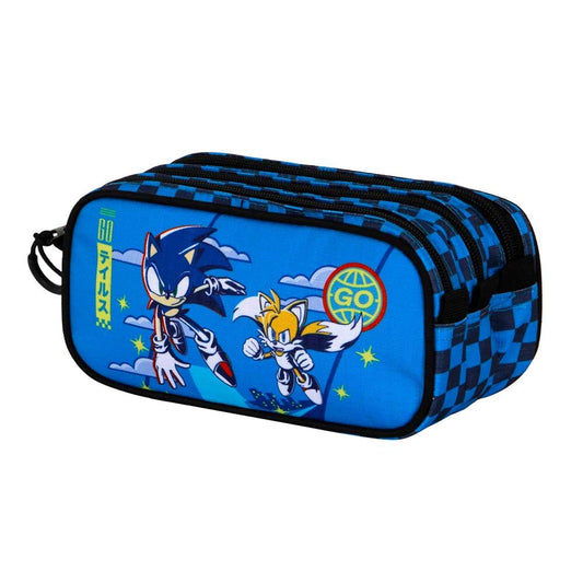 Sonic the Hedgehog triple pencil case