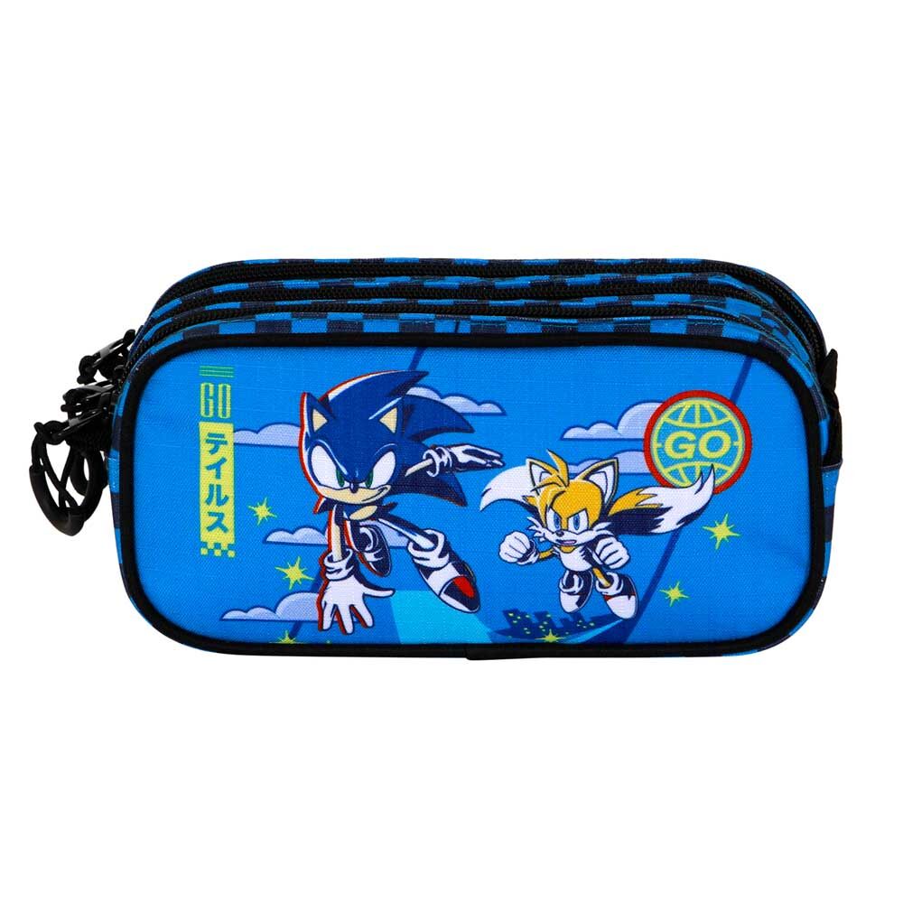 Sonic the Hedgehog triple pencil case Nerdscape