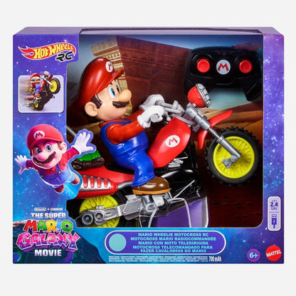 Hot Wheels Super Mario Bros - Super Mario Galaxy Movie Mario wheelie motocross RC