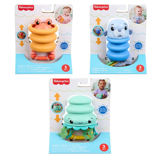 Squisheas assorted silicone rattle