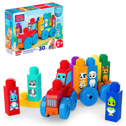 MEGA Bloks Build & Match Animal Tractor 30pcs
