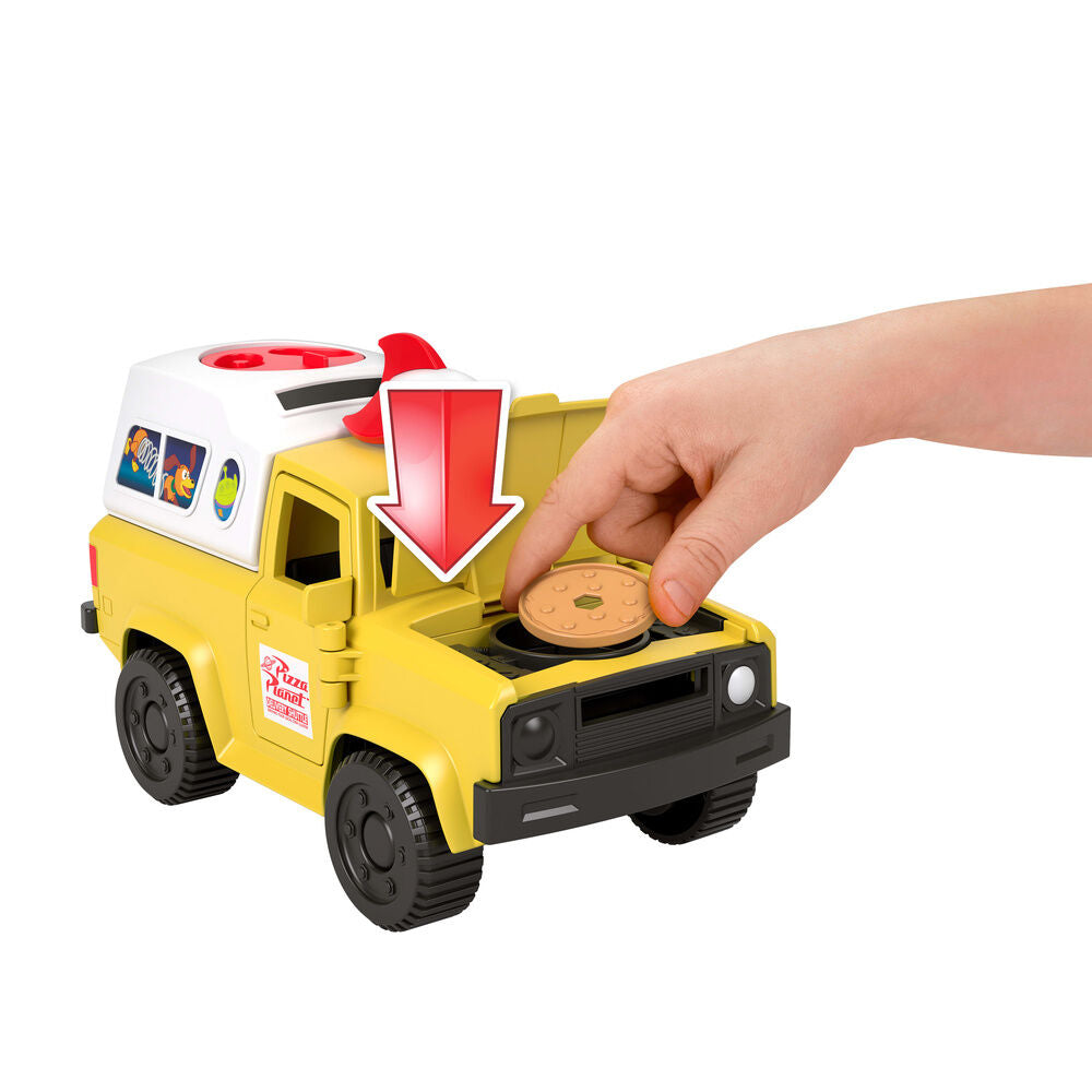 Imaginext Disney Pixar Toy Story Pizza Planet truxk + Buzz Lightyear and Alien figures