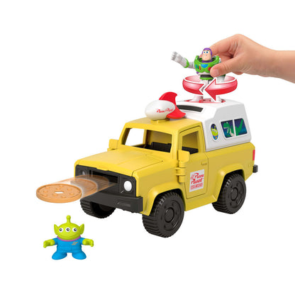 Imaginext Disney Pixar Toy Story Pizza Planet truxk + Buzz Lightyear and Alien figures
