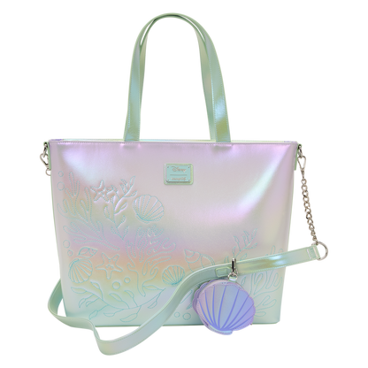 Loungefly Disney The Little Mermaid Ariel, Flounder and Sebastian tote bag with coin bag Nerdscape