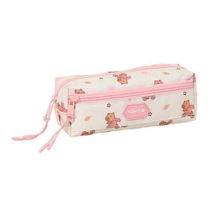 Capybara triple pencil case