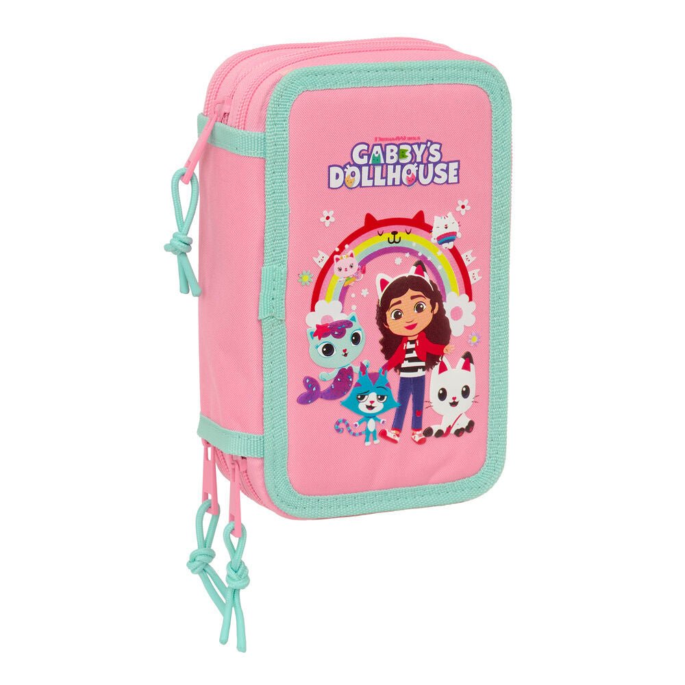 Gabby's Dollhouse triple pencil case 37pcs