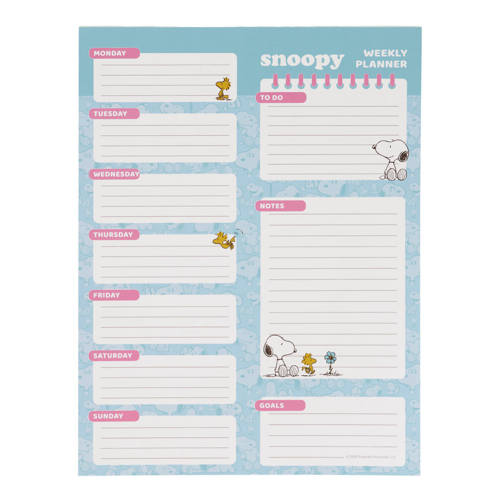 Snoopy weekly planner Nerdscape