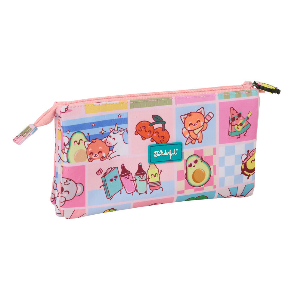 Mr. Wonderful Comic triple pencil case
