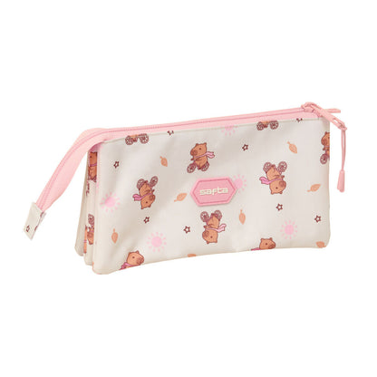 Capybara triple pencil case