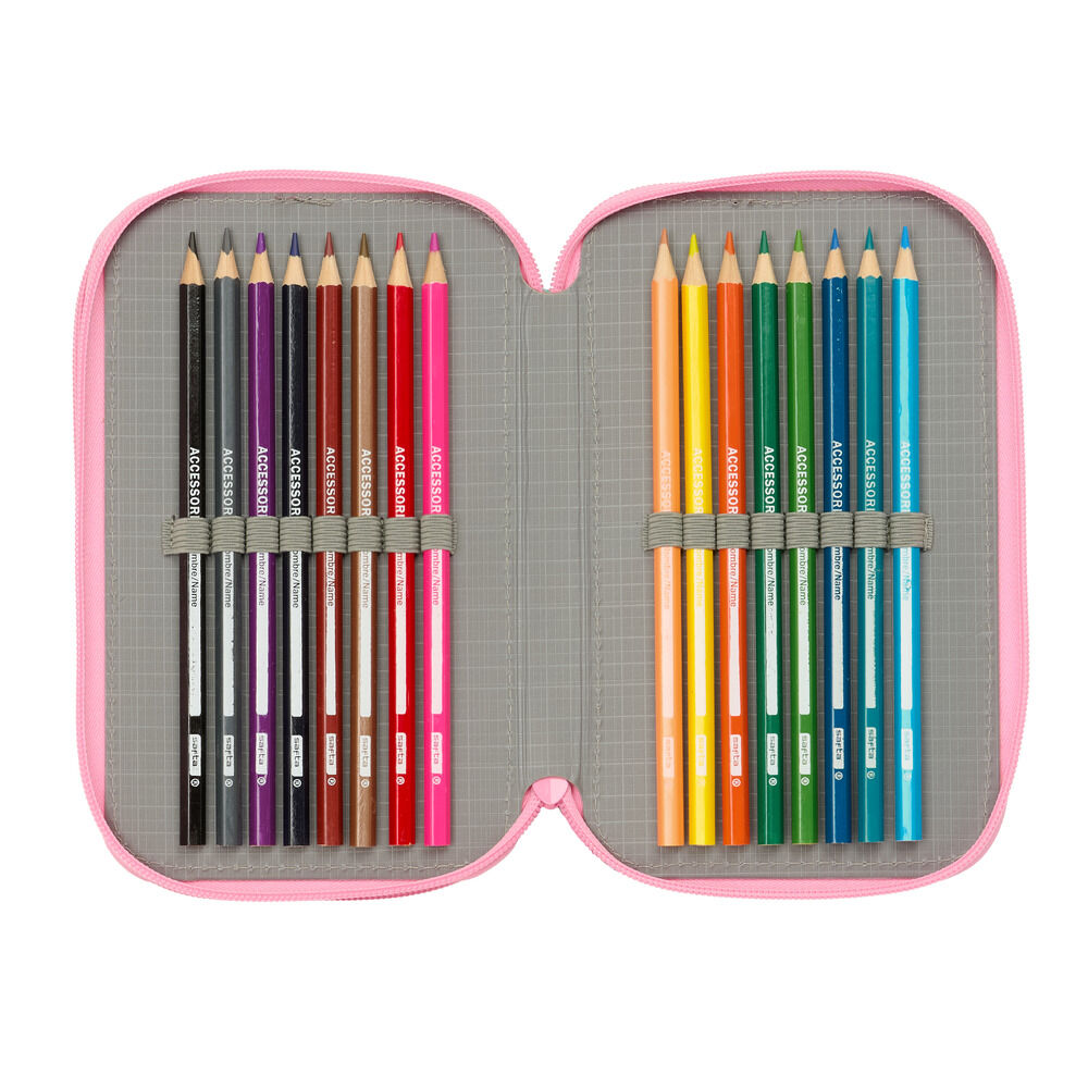 Gabby's Dollhouse triple pencil case 37pcs
