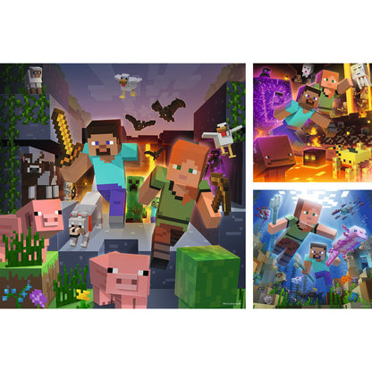 Minecraft  puzzle 3x49pcs