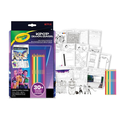 Kpop Demon Hunter design your own fashion album + 8 pencils + template set