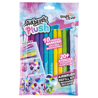 Airbrush Plush Airbrush refill 10 washable markers