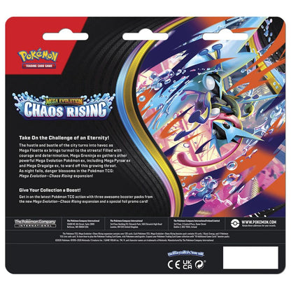 English Pokemon Megaevolution Chaos Rising pack of card games 3 envelopes