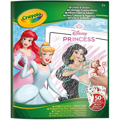 Crayola Disney Princess Colouring Book + Stickers Set
