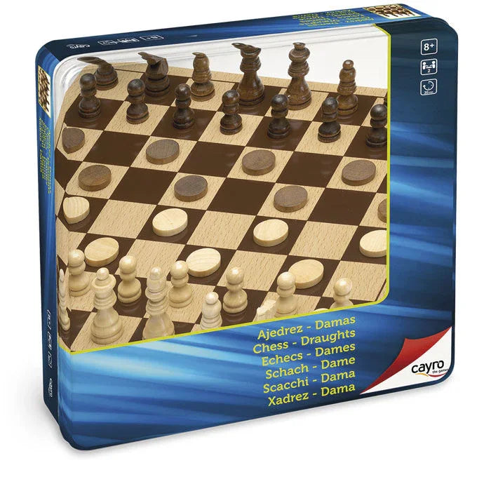 Wood Chess Draughts game Nerdscape
