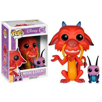 Funko Pop! Disney Mulan Mushu & Cricket - Figura da Collezione Vinyl Nerdscape