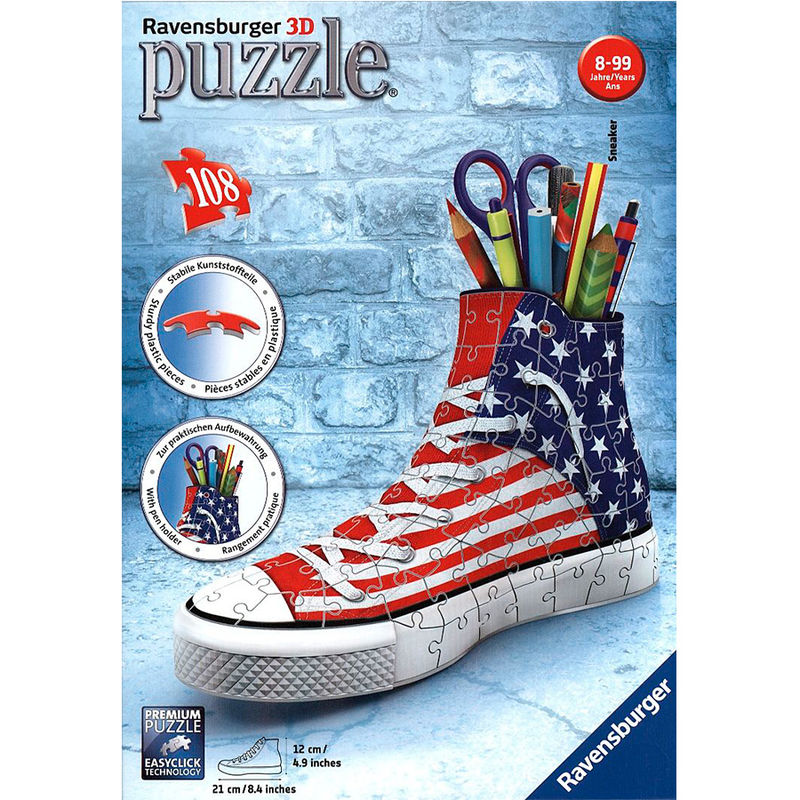 3D Puzzle American Style Sneaker 108pz Nerdscape