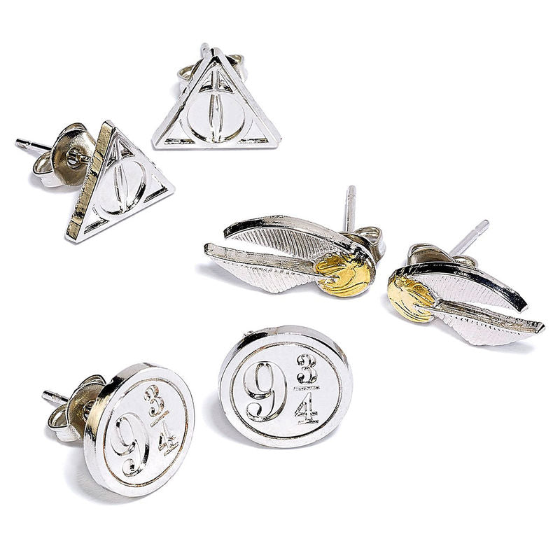 Ensemble de boucles d'oreilles plateforme Harry Potter et les Reliques de la Mort, inspiré du Vif d'or