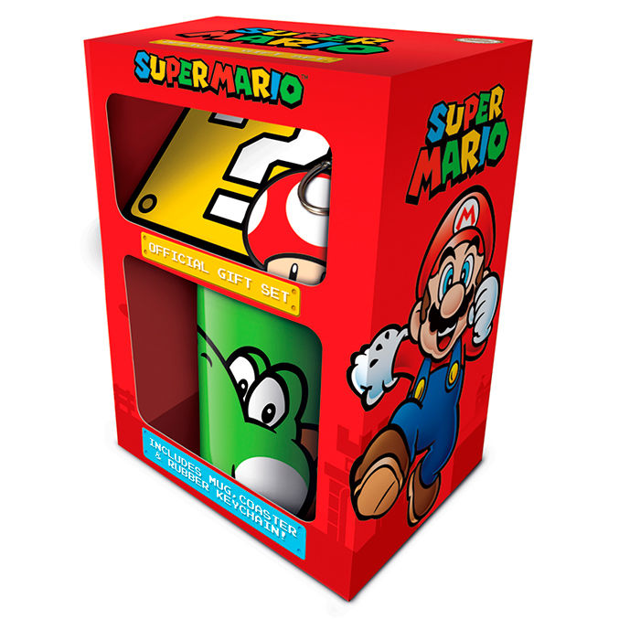 Nintendo Super Mario mug keychain gift set