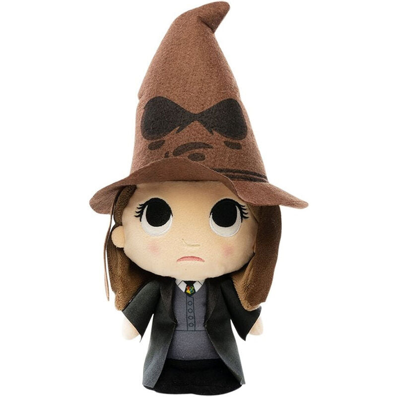 Peluche Harry Potter Hermione avec le Choixpeau magique, 15 cm