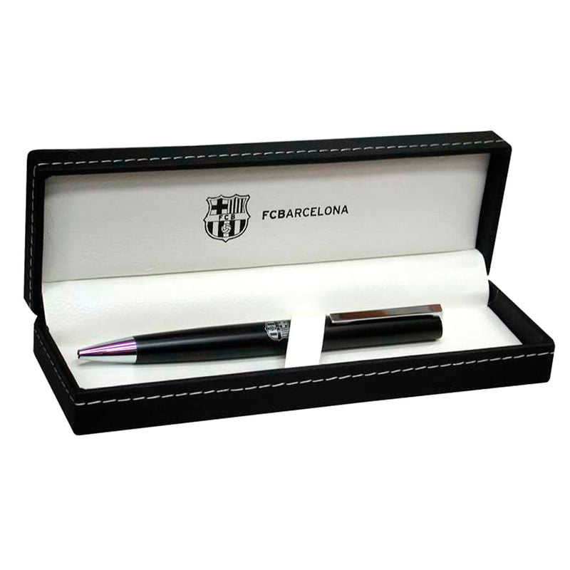 F.C Barcelona pen with case