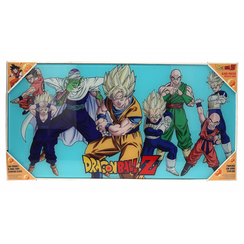 Affiche en verre des héros de Dragon Ball