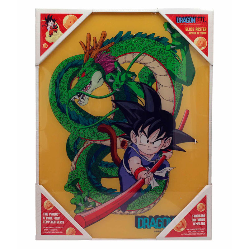 Affiche en verre Dragon Ball Goku avec Shenron