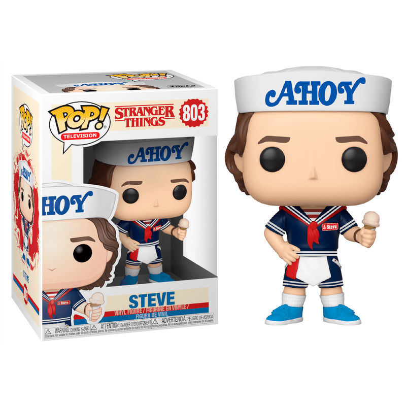 Figurine POP de Steve de Stranger Things 3 avec chapeau et glace