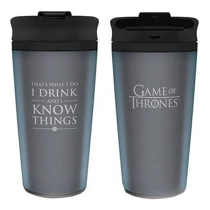 Game of Thrones I Drink And I Know Things travel mug Nerdscape