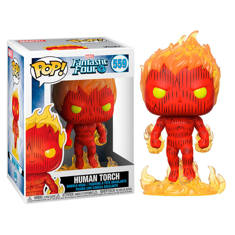 Funko Pop! Marvel Fantastic Four Human Torch - Figura da Collezione Vinyl