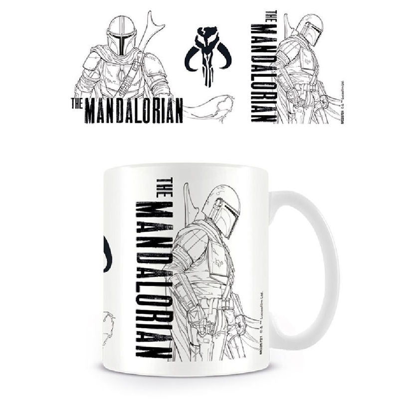 Star Wars The Mandalorian Line Art mug Nerdscape