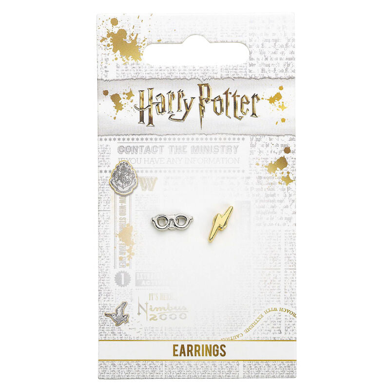 Boucles d'oreilles Harry Potter Éclair et Lunettes