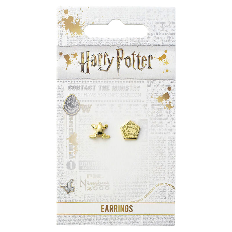 Harry Potter Chocolate Frog gold plated stud earrings