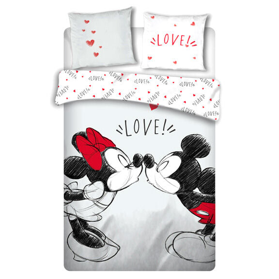 Disney Mickey and Minnie Love duvet cover bed 135cm Nerdscape