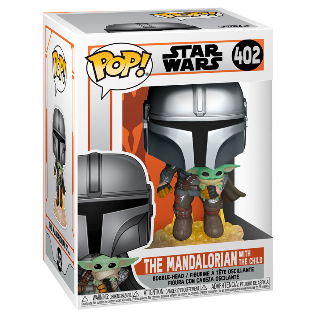 Figurine POP Star Wars The Mandalorian Mando volant avec son jetpack