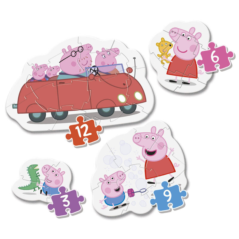 Mon premier puzzle Peppa Pig (3-6-9-12 pièces)