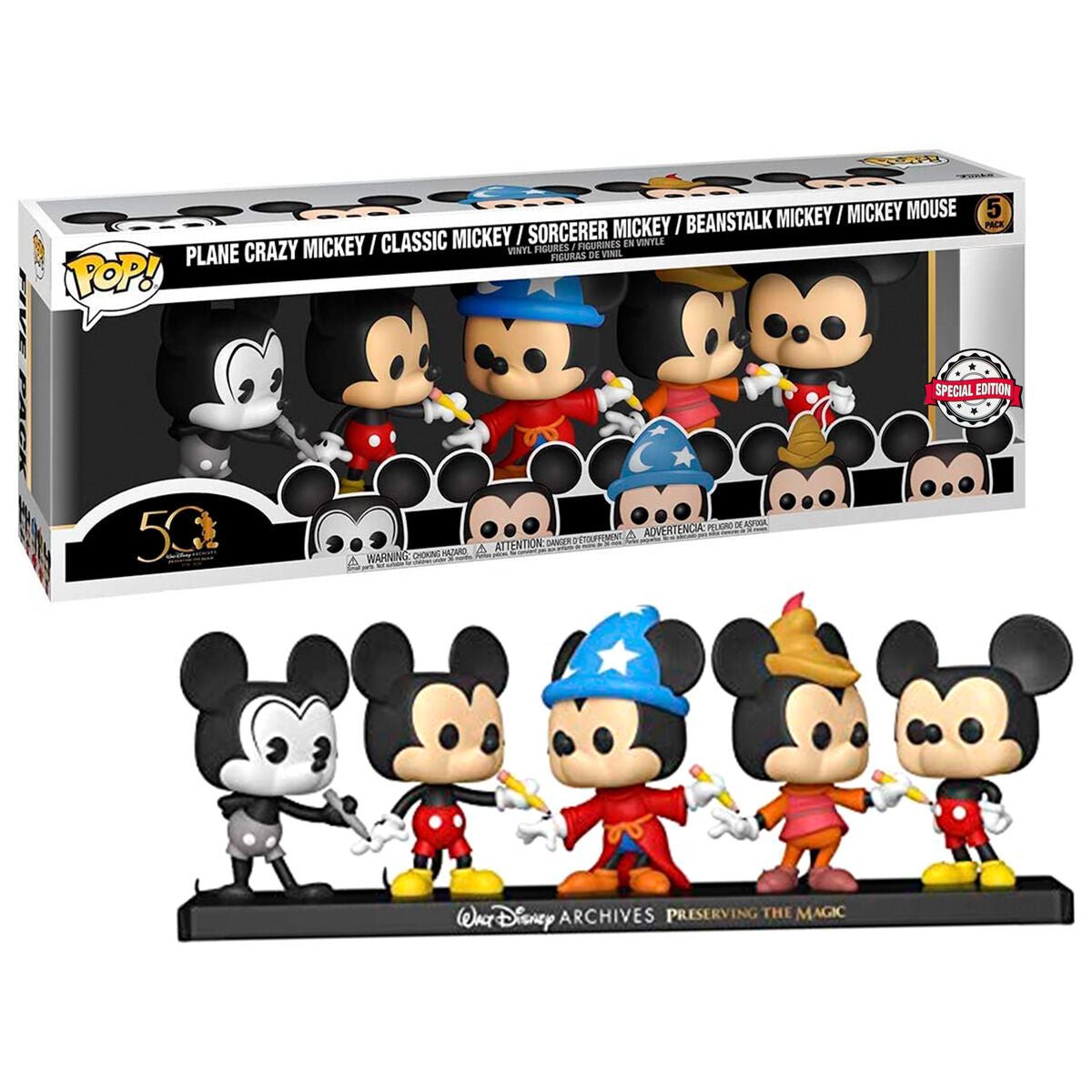 POP pack 5 figures Disney Archives Mickey Exclusive - Nerdscape
