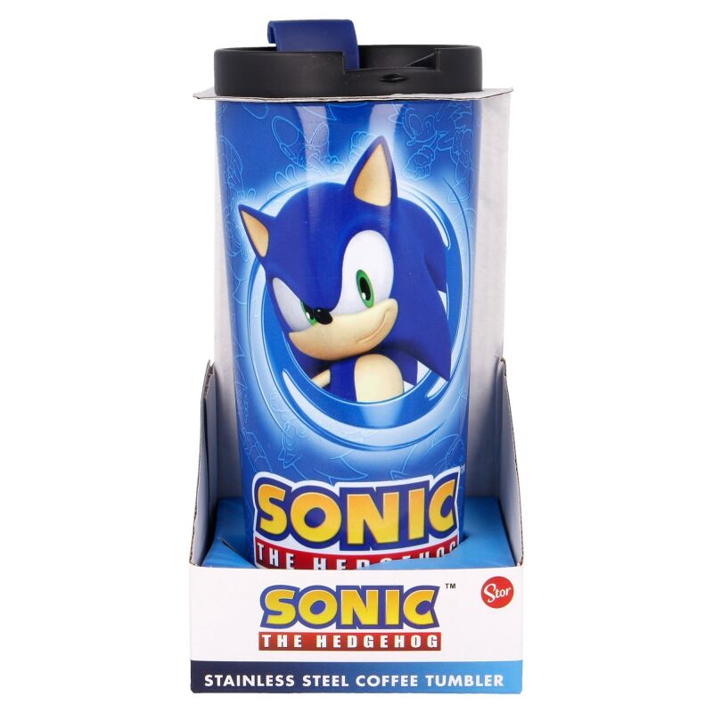 Sonic The Hedgehog stainless steel coffee tumbler 425ml - Nerdscape