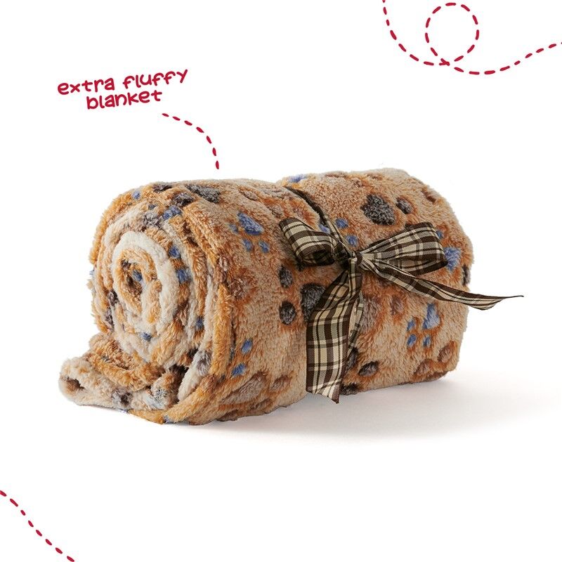 Couverture douce ours en peluche + peluche 22 cm