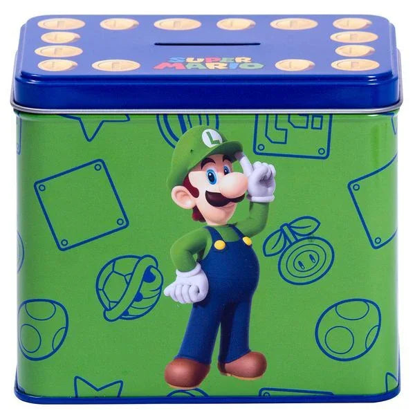 Nintendo Super Mario Bros Luigi Mug + Money box set Nerdscape