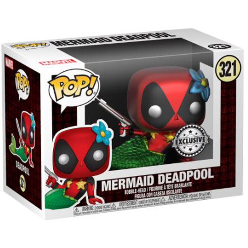 POP & Tee Marvel Deadpool Mermaid Exclusive figure set